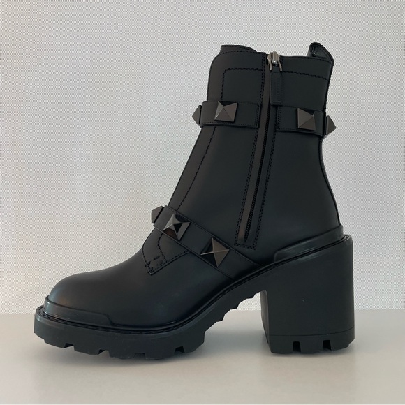 Valentino Garavani Rockstud Roman Biker Combat Boots Size EU 40 / US 10 NWT - Picture 7 of 14